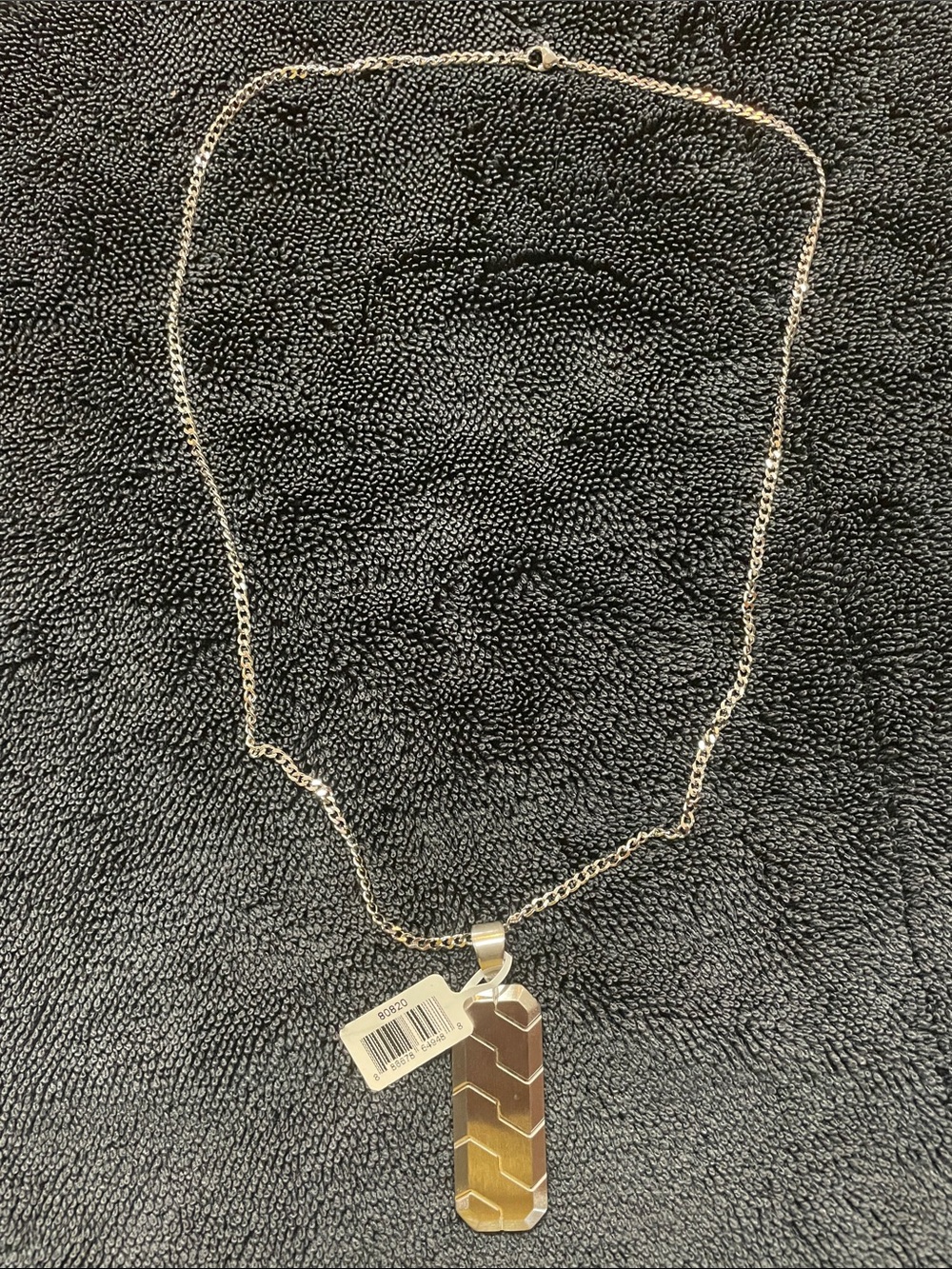 Invicta Silver-Tone Chevron Pendant Necklace
